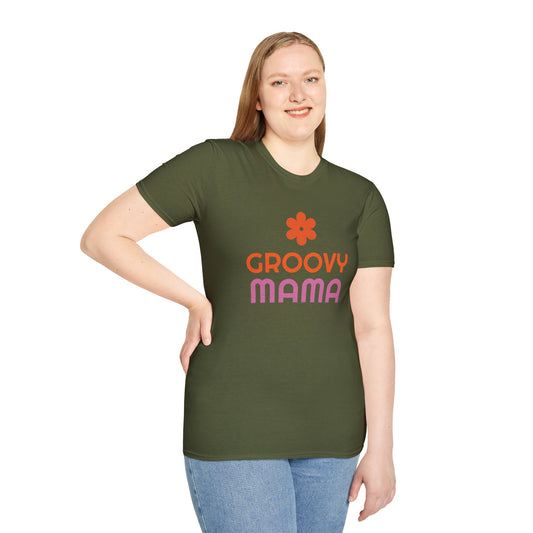 Show Mom some Love with our Groovy Mama Softstyle T-Shirt